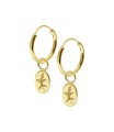 Holly Birth Flower Silver Hoop Earring Charms HO-2706